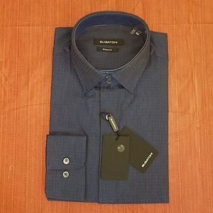 Bugatchi Men's Blue Shaped Fit - Medium